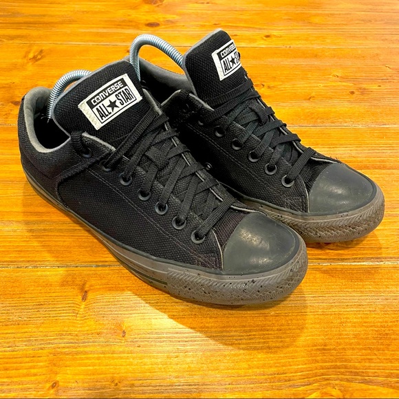 Converse All Star Low Top Sneakers Black Grey Speckled Sole Padded 160297C